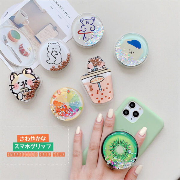 キャラクターと果物が目立つ スマホ グリップ - HEYD - ヘイドは