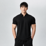(1+1 イベント) スポーツポロシャツ メンズ 半袖 ヘンリーネック Tシャツ 新中式デザイン トレーニングウェア ランニング フィットネス 吸汗速乾 通気性 ストレッチ カジュアル トップス M-3XL